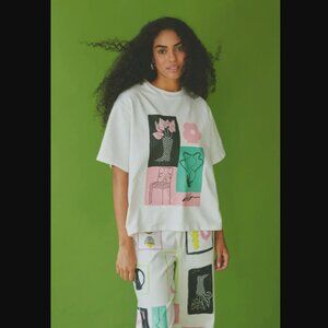 Eloisa Cotidiana Graphic Oversized T-Shirt XS